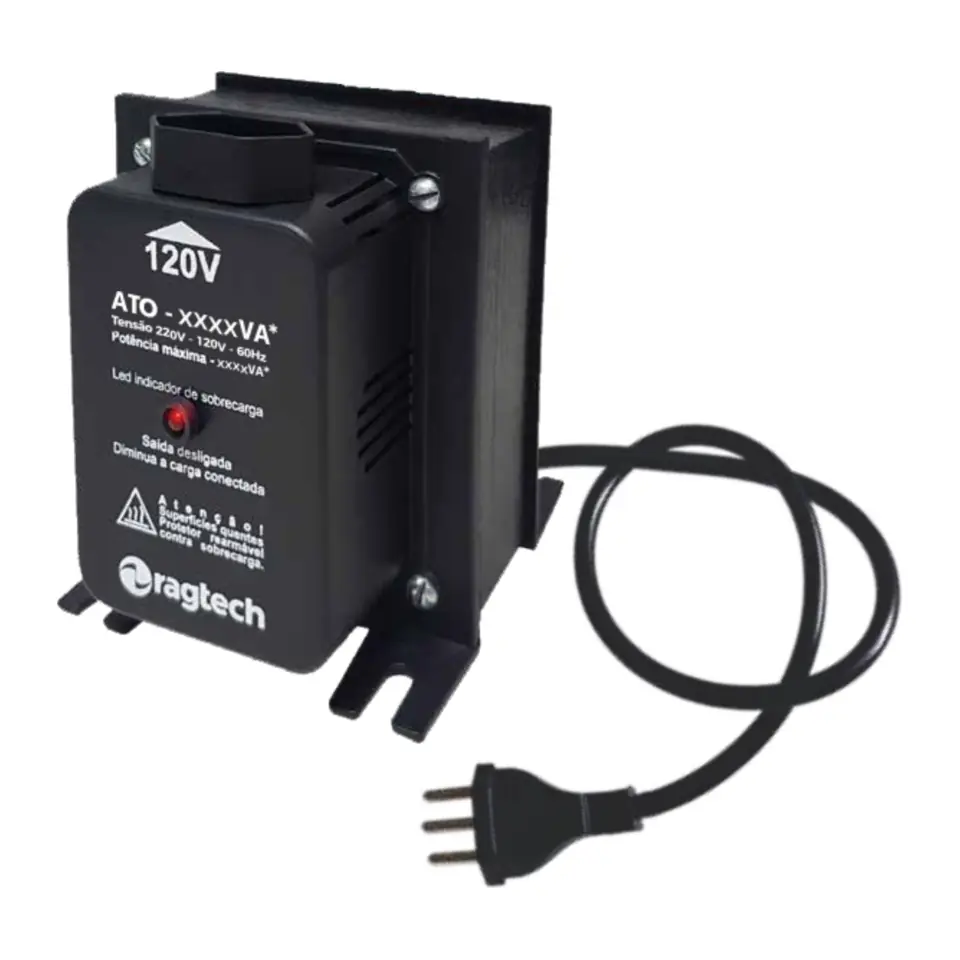 Autotransformador 2000VA Tomada BIVOLT (Tomada 20A 2P+T) ATH 2000 - Ragtech