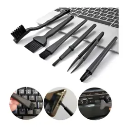 Kit 6 pincéis e escova antiestático para Limpeza de placas