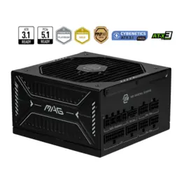 Fonte MSI MAG A1000GLS PCIE5 1000W ATX12V ATX 3.1 PCIE-E 5.1 80PLUS Gold