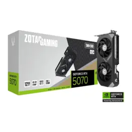 Placa de Vídeo Zotac Gaming GeForce RTX 5070 Twin Edge OC 12GB GDDR7 PCI-E 5.0 x16 - ZT-B50700H-10A