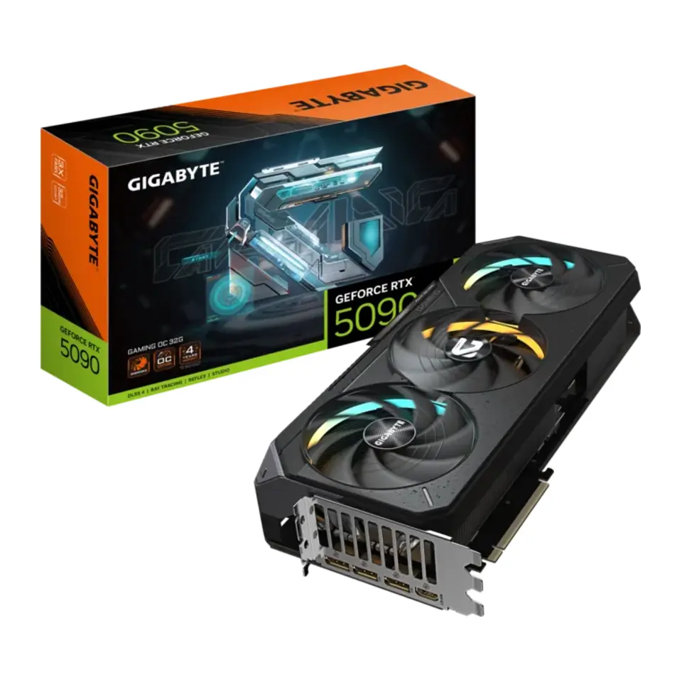 Placa de Vídeo Gigabyte NVIDIA GeForce RTX 5090 GAMING OC 32G GDDR7, 512bits, RGB, DLSS, Ray Tracing - GV-N5090GAMING OC-32GD
