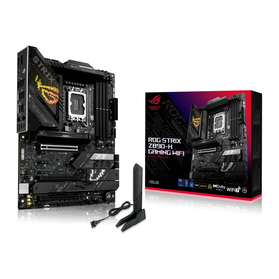 Placa Mãe ASUS ROG STRIX Z890-H GAMING WIFI (LGA 1851/Intel Z890/M.2/DDR5/Wi-Fi 7/Bluetooth 5.4)