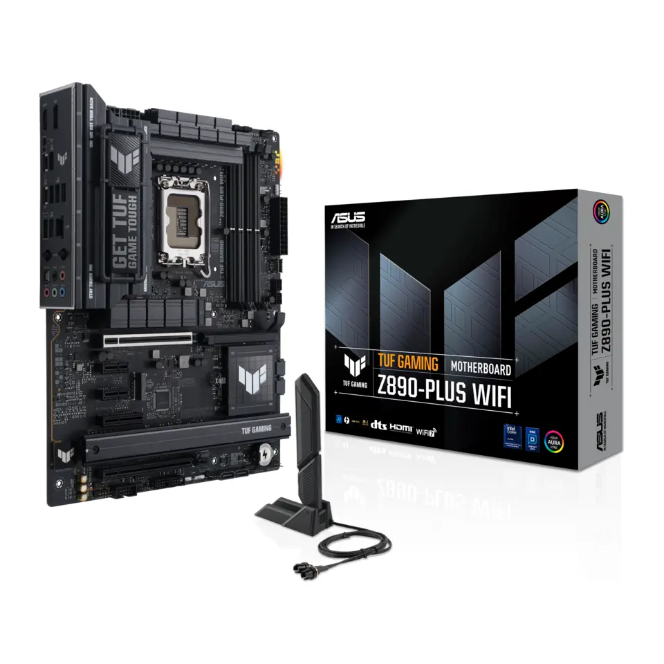 Placa Mãe ASUS TUF GAMING Z890-PLUS WIFI (LGA 1851/Intel Z890/M.2/DDR5/Wi-Fi 7/Bluetooth 5.4)