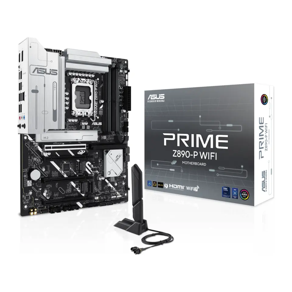 Placa Mãe ASUS PRIME Z890-P WIFI (LGA 1851/Intel Z890/M.2/DDR5/Wi-Fi 7/Bluetooth 5.4)
