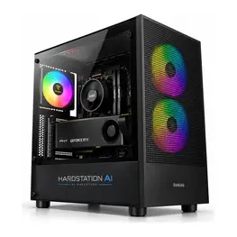 Workstation HardStation AI 16 Torre (Intel Core i7-14700F 20-Core, 64GB (2x32GB) DDR4, 2TB SSD NVMe, GeForce RTX 5060 Ti 16GB) + Water Cooler 360mm