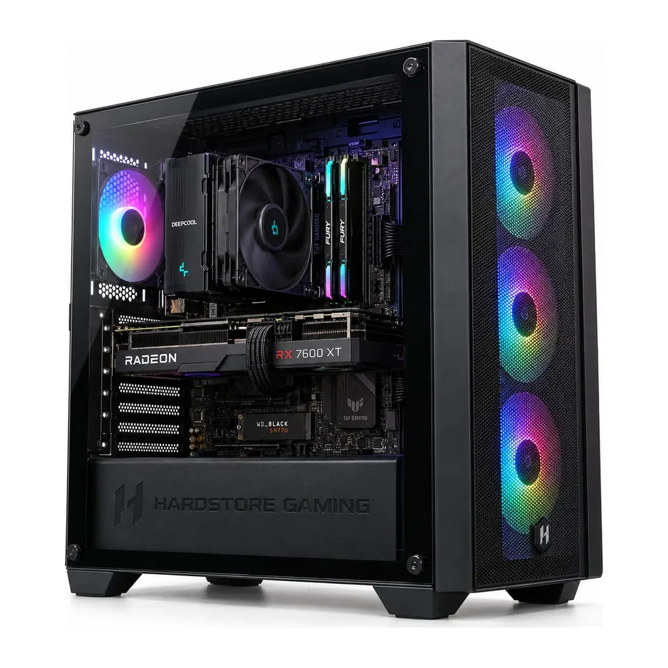 PC Gamer Scarface XT PRO - i5 Edition (Intel Core i5-12400F 6-Core, 32GB (2x16GB) DDR4, 1TB SSD NVMe, Radeon RX 7600 XT 16GB)