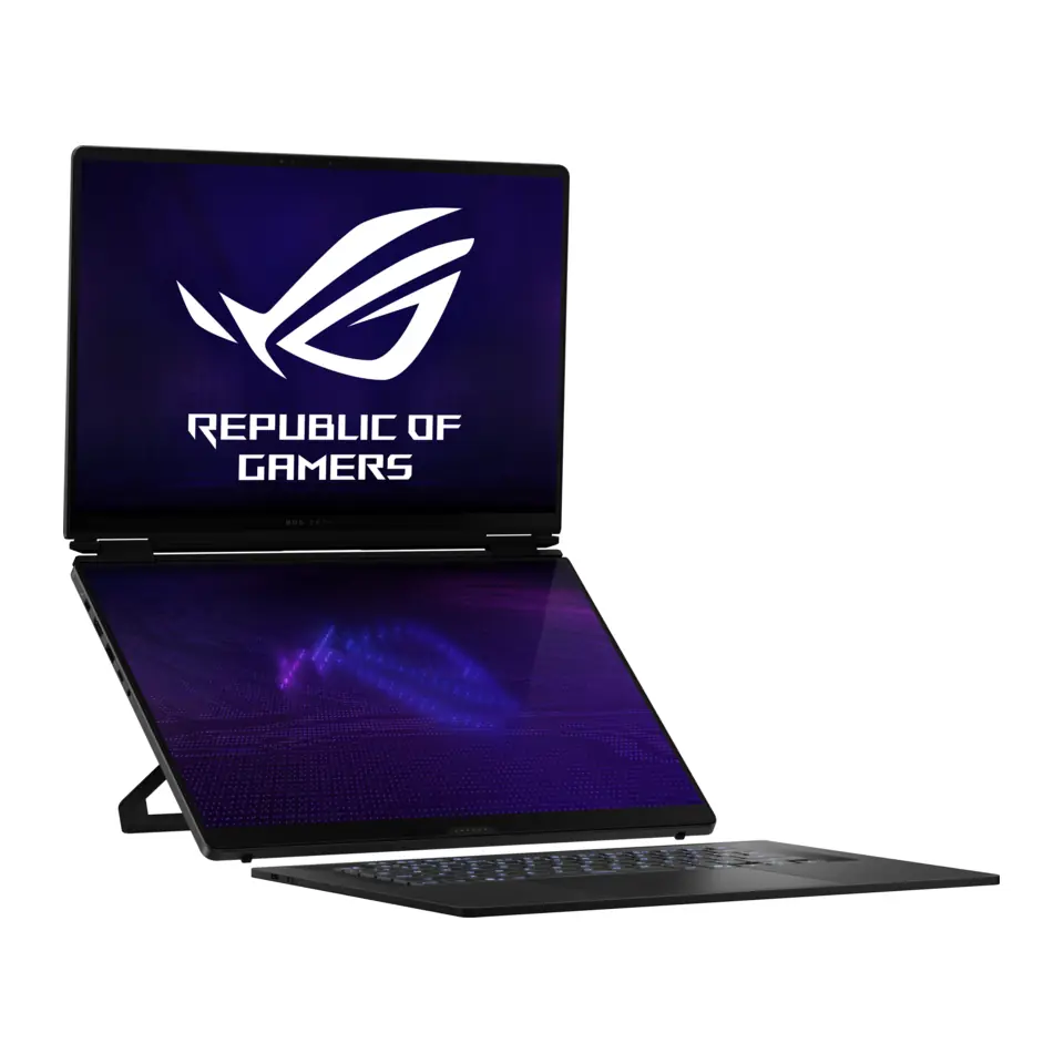 Notebook Gamer ASUS ROG Zephyrus Duo 16 GX651AX-SR077W - Intel Core Ultra 9 386H, 64GB LPDDR5X, SSD 2TB NVMe, GeForce RTX 5090, Duas Telas OLED 16" 2.8K 120Hz Touch, Windows 11 Home