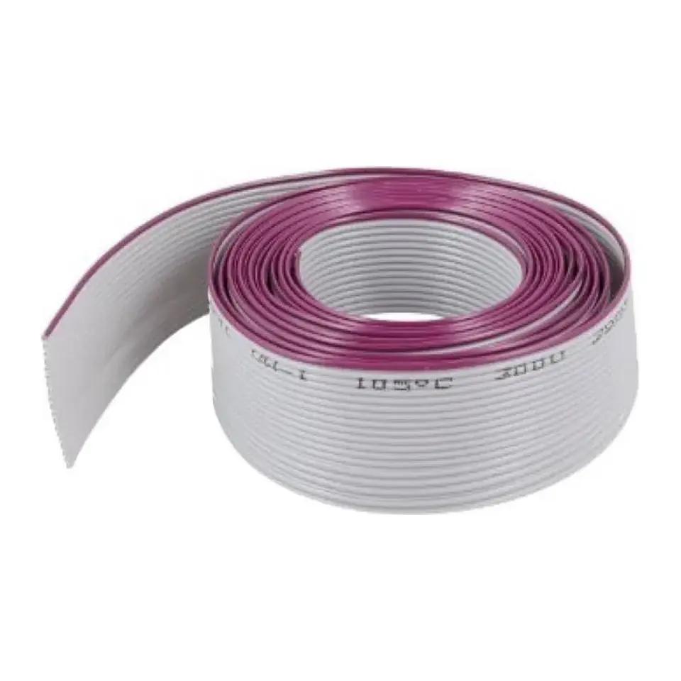 5m Cabo Flat Cinza 14 Vias + 20 Conector Idc Latch 14 Vias