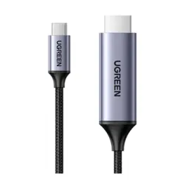 Cabo UGREEN USB-C para HDMI, 1,5 Metros, 4K a 60Hz Cinza/Preto