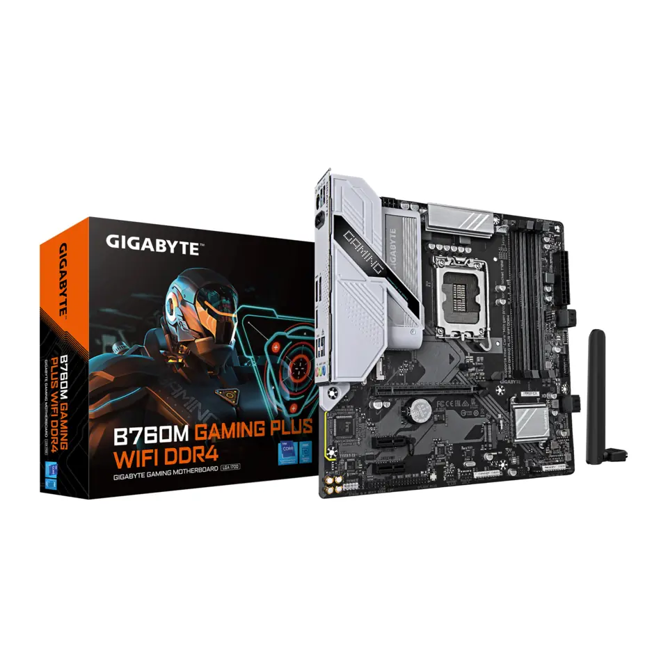 Placa Mãe Gigabyte B760M GAMING PLUS WIFI DDR4 (LGA 1700/Intel B760/DDR4/M.2/Wi-Fi 6/Bluetooth 5.3)