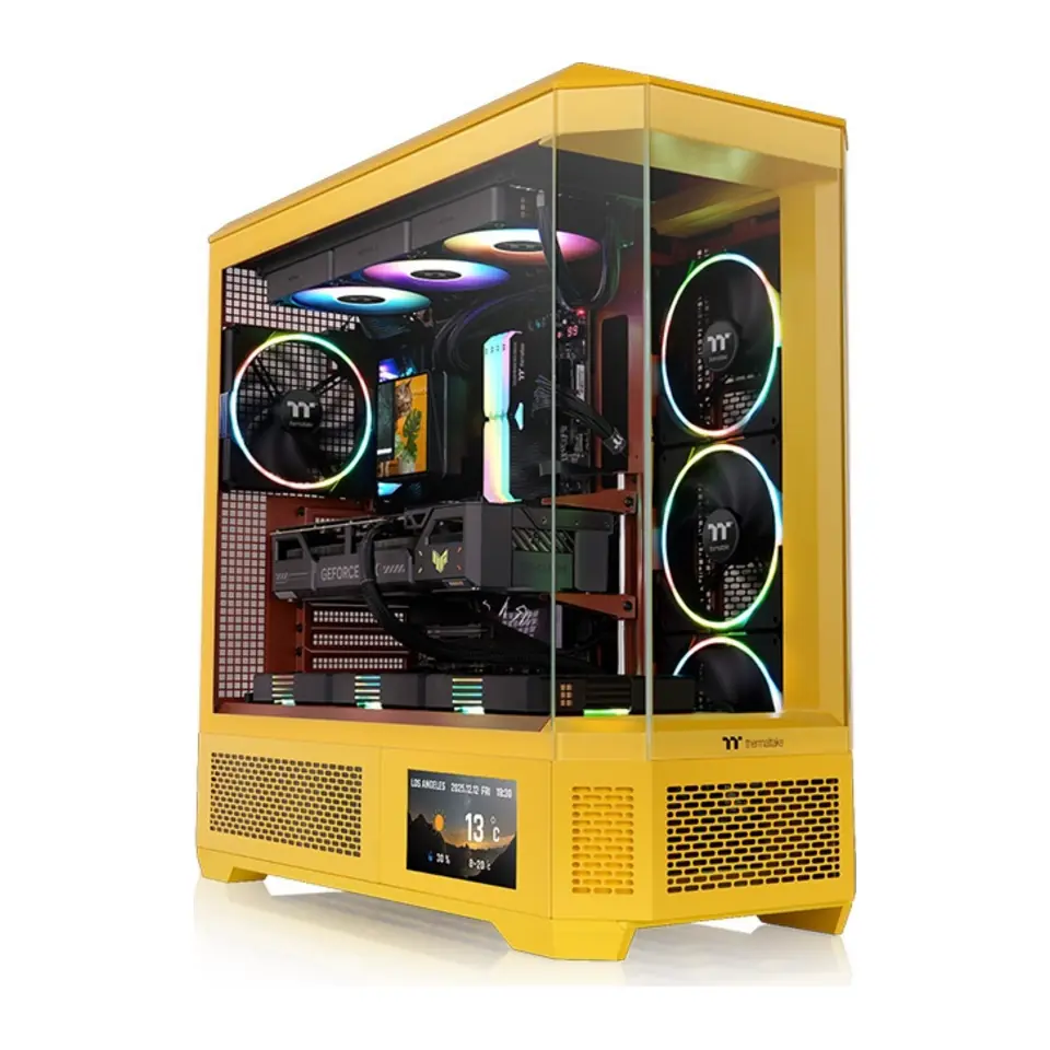 Gabinete Thermaltake View 600 TG - Full Tower E-ATX, 4 Painéis de Vidro Temperado, Butter Caramel