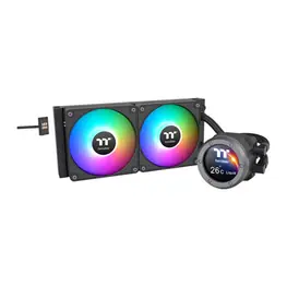 WaterCooler Thermaltake TH240 V2 Ultra EX ARGB Sync, ARGB, 240mm, Intel/AMD, Tela LCD, Preto