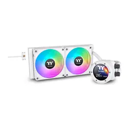 WaterCooler Thermaltake TH240 V2 Ultra EX ARGB Sync, ARGB, 240mm, Intel/AMD, Tela LCD, Branco