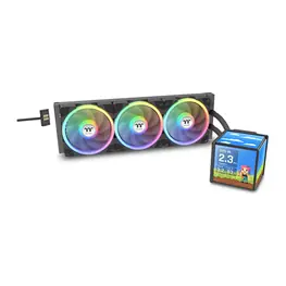 WaterCooler Thermaltake MINECUBE 360 Ultra ARGB Sync, ARGB, 360mm, Intel/AMD, Tela LCD, Preto