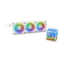 WaterCooler Thermaltake MINECUBE 360 Ultra ARGB Sync, ARGB, 360mm, Intel/AMD, Tela LCD, Branco