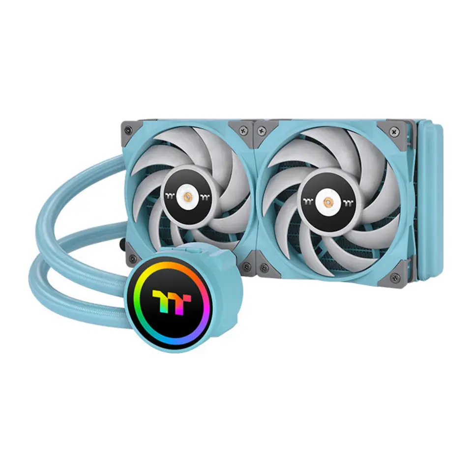 WaterCooler Thermaltake TOUGHLIQUID 240 ARGB Sync, ARGB, 240mm, Intel/AMD, Turquesa