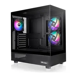 Gabinete Thermaltake View 270 Plus TG ARGB, Mid Tower, E-ATX, 2 Painéis de Vidro Temperado, 3 Fans ARGB 120mm, Preto