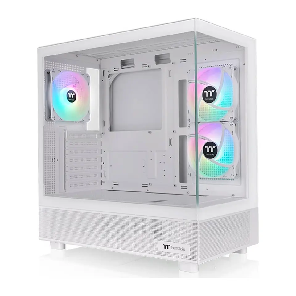 Gabinete Thermaltake View 270 Plus TG ARGB, Mid Tower, E-ATX, 2 Painéis de Vidro Temperado, 3 Fans ARGB 120mm, Branco