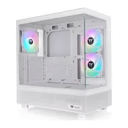 Gabinete Thermaltake View 270 Plus TG ARGB, Mid Tower, E-ATX, 2 Painéis de Vidro Temperado, 3 Fans ARGB 120mm, Branco