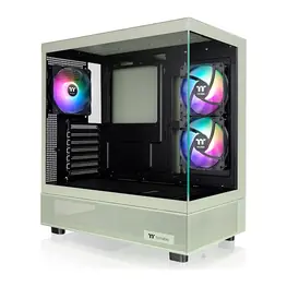 Gabinete Thermaltake View 270 Plus TG ARGB, Mid Tower, E-ATX, 2 Painéis de Vidro Temperado, 3 Fans ARGB 120mm, Matcha Green (Verde)
