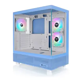 Gabinete Thermaltake View 270 Plus TG ARGB, Mid Tower, E-ATX, 2 Painéis de Vidro Temperado, 3 Fans ARGB 120mm, Hydrangea Blue (Azul)