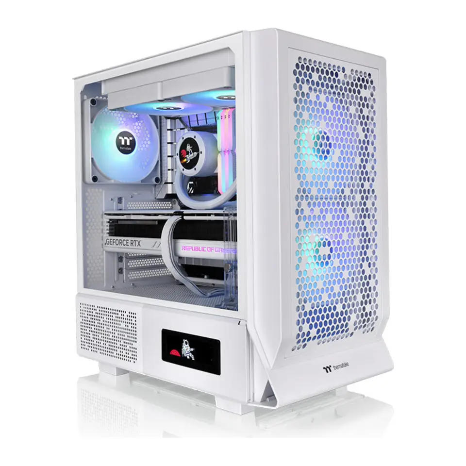 Gabinete Thermaltake Ceres 330 TG ARGB, Mid Tower, E-ATX, Lateral em Vidro Temperado, 3 Fans 140mm (2 ARGB), Branco