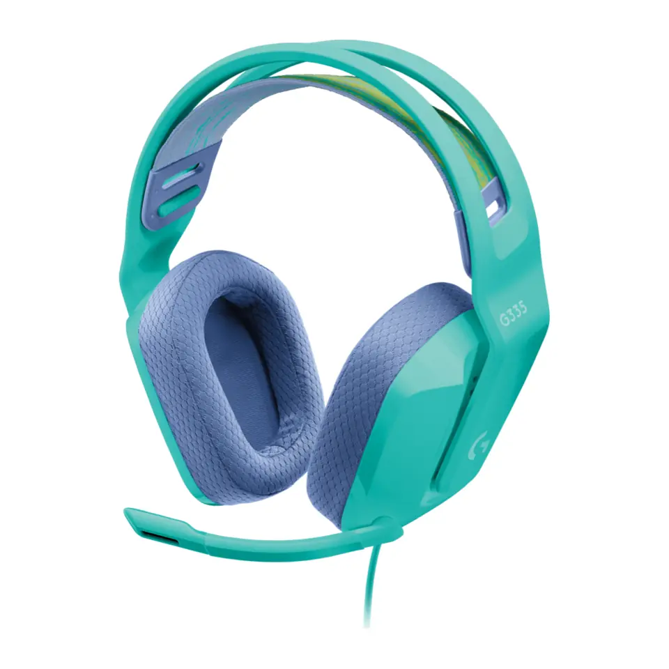 Headset Gamer Logitech G335, P2 3.5mm, Driver 40mm, Microfone Cardioide, Verde Hortelã - 981-001023
