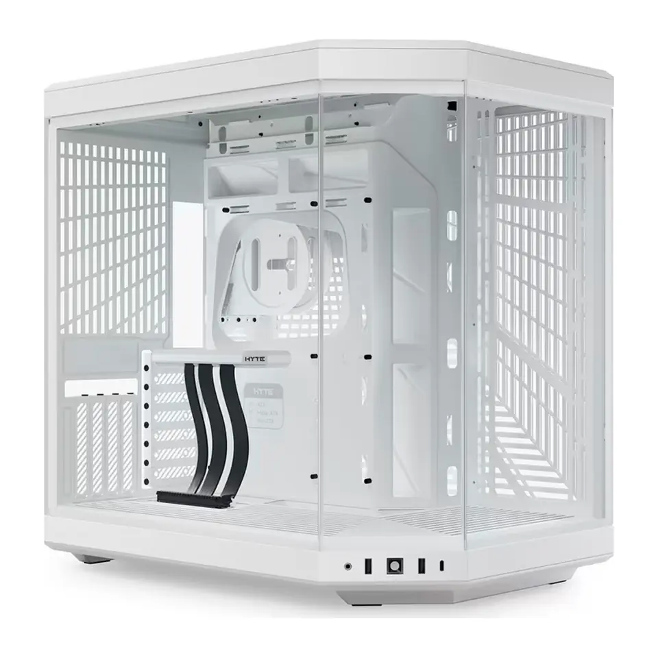 Gabinete HYTE Y70, Mid Tower, E-ATX, 3 Painéis de Vidro Temperado, Branco
