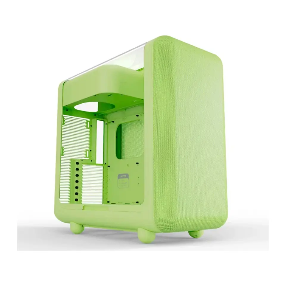 Gabinete HYTE X50, Mid Tower, E-ATX, Lateral em Vidro Temperado, Matcha Milk (Verde)