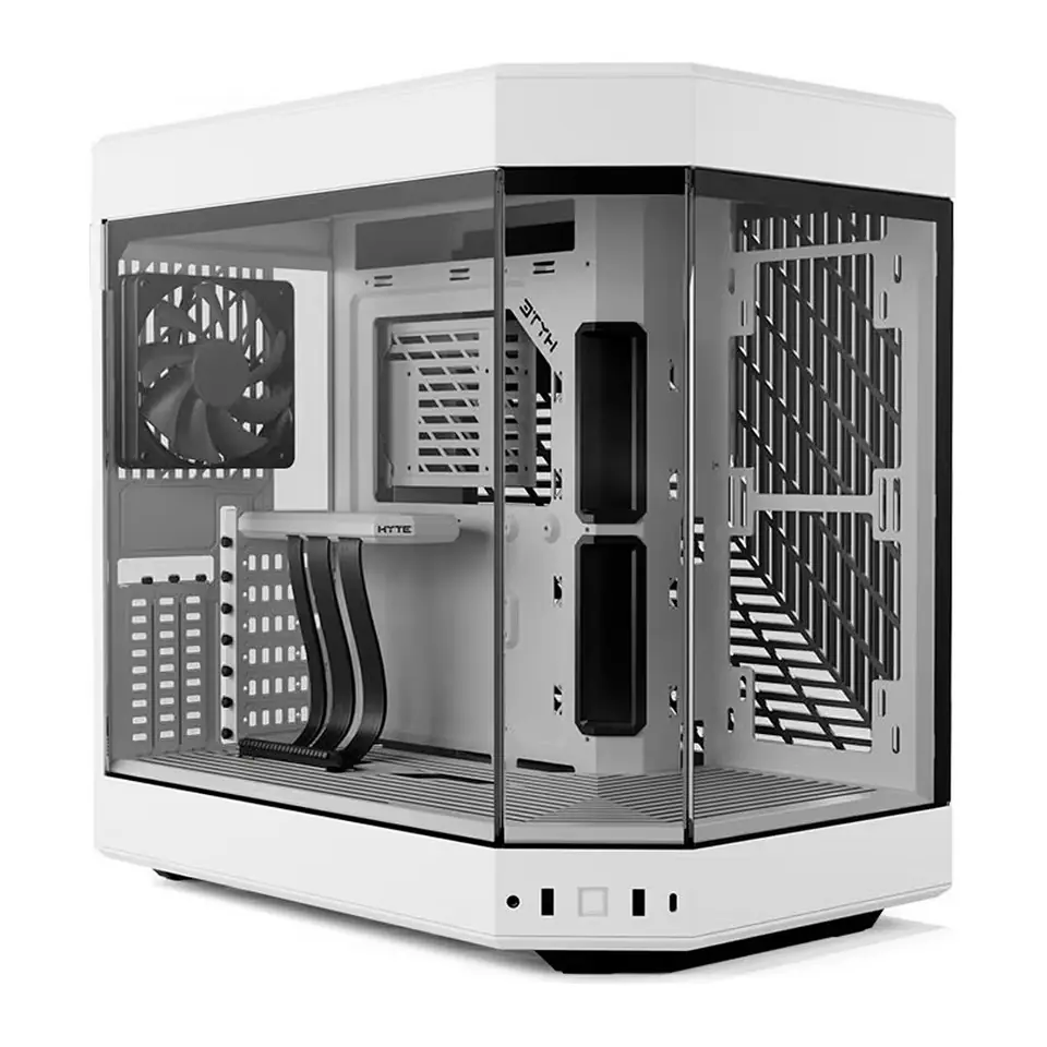 Gabinete HYTE Y60, Mid Tower, E-ATX, 3 Painéis de Vidro Temperado, 3 Fans 120mm, Branco