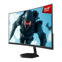 Monitor Gamer Curvo PCYES Quartzo Q23C Black Vulcan 23,8" VA Full HD, 100Hz, 5ms, FreeSync - PMGQ23C100BV