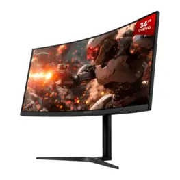 Monitor Gamer Curvo PCYES Z-Max Z34C Black Vulcan 34" VA WQHD, 165Hz, 1ms, FreeSync, G-Sync Compatible, USB-C - PMGZ34C165BV