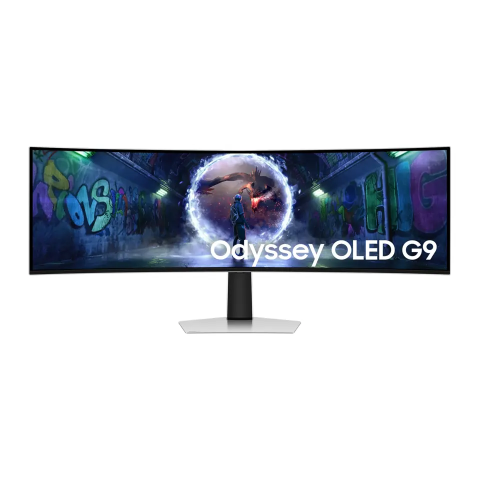 Monitor Gamer Curvo Samsung Odyssey OLED G9 49" QD-OLED DQHD, 240Hz, 0,03ms, FreeSync Premium Pro, Ajuste de Altura, Prata - LS49DG930SLMZD