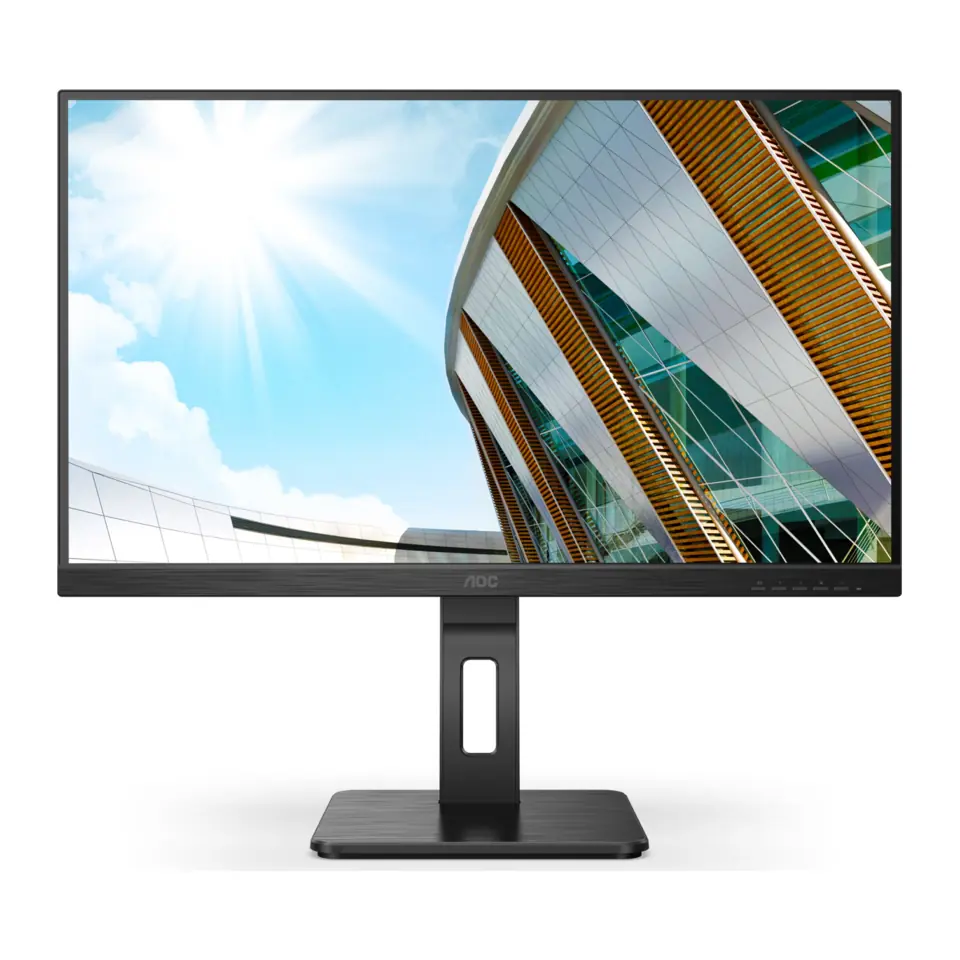 Monitor AOC Série P U27P2 27" IPS 4K UHD, 60Hz, 4ms, Ajuste de Altura, Pivô, Alto-falantes - U27P2