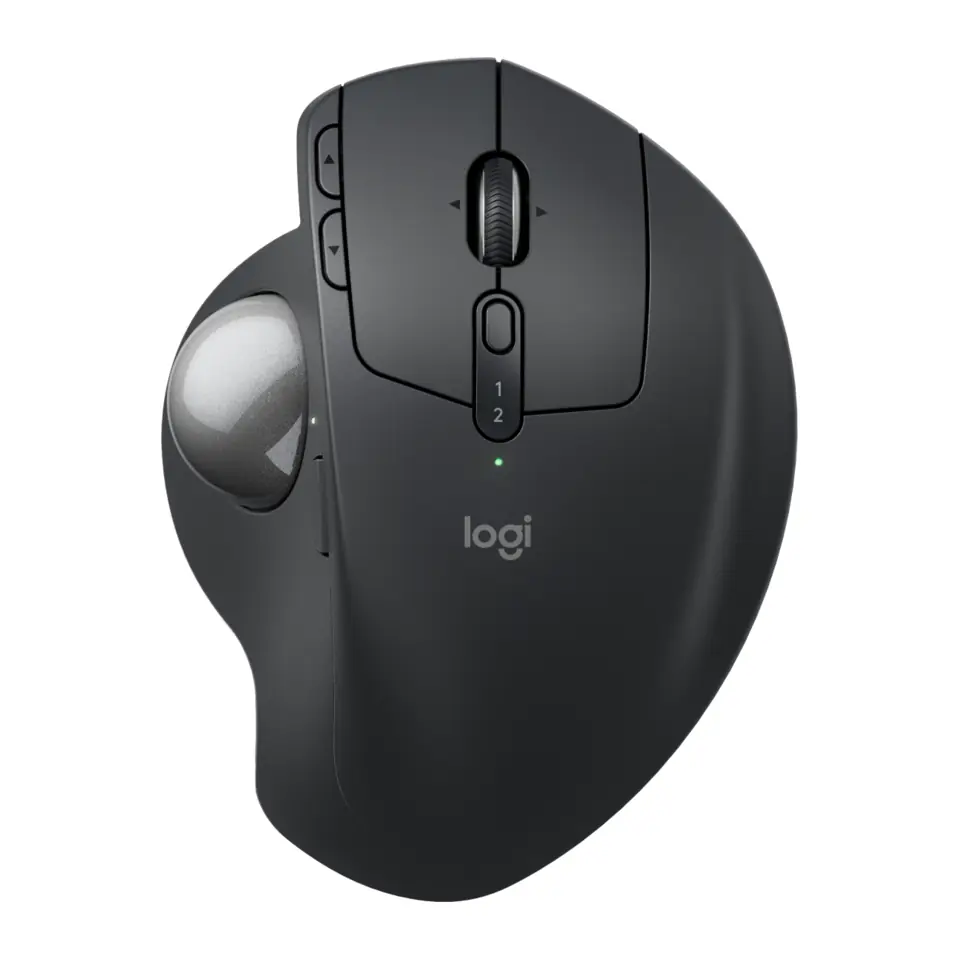 Mouse Sem Fio Logitech MX Ergo S, Bluetooth e Logi Bolt, 2048 DPI, Trackball, Grafite - 910-007261