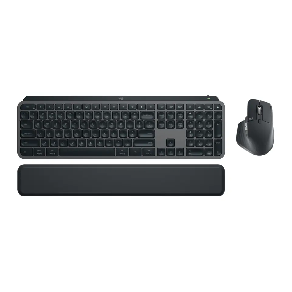 Kit Teclado e Mouse Sem Fio Logitech MX Keys S Combo, MX Keys S + MX Master 3S, Bluetooth e Logi Bolt, Layout US, Grafite - 920-011605