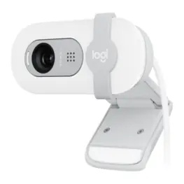 Webcam Logitech Brio 100 1080p USB-A, Tampa de Privacidade, Microfone, Branco - 960-001615