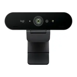 Webcam Logitech Brio 4K Ultra HD 2160p USB-A, HDR, Windows Hello, Autofoco, Tampa de Privacidade, Microfone Duplo, Preto - 960-001723