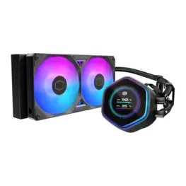 WaterCooler Cooler Master MasterLiquid Atmos II LCD 240, ARGB, 240mm, Intel/AMD, Preto - MLX-D24M-A25SZ-L1
