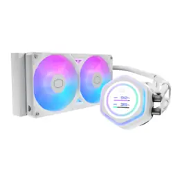WaterCooler Cooler Master MasterLiquid Atmos II LCD 240, ARGB, 240mm, Intel/AMD, Branco - MLX-D24M-A25SZ-LW
