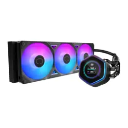 WaterCooler Cooler Master MasterLiquid Atmos II LCD 360, ARGB, 360mm, Intel/AMD, Preto - MLX-D36M-A25SZ-L1