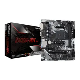 Placa Mãe ASRock B450M-HDV R4.0 (Socket AM4/AMD B450/DDR4/M.2)