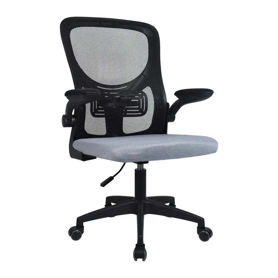 Cadeira de Escritório Vinik LC2 Preta/Cinza, Tela Mesh, Braço Ajustável, Ajuste de Altura, Suporta até 120kg - LC2