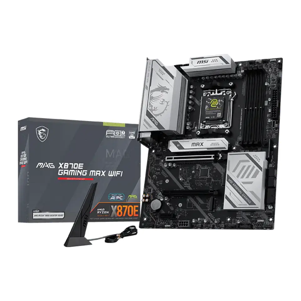 Placa Mãe MSI MAG X870E GAMING MAX WIFI (Socket AM5/AMD X870E/DDR5/M.2/Wi-Fi 7/Bluetooth 5.4)