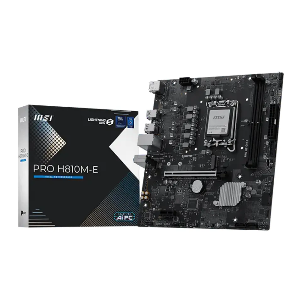 Placa Mãe MSI PRO H810M-E (LGA 1851/Intel H810/DDR5/M.2)