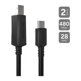 Cabo USB-C (M) x USB Tipo-B (M) 2,0m para Impressora - PCYes