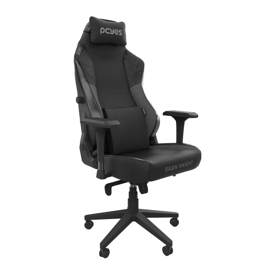 Cadeira Gamer PCYES Ultimate Dawn Knight, Reclinável 135 Graus, Braço 4D, Tecido Linho, Almofada Lombar, Suporta até 150kg - PCGU-DK