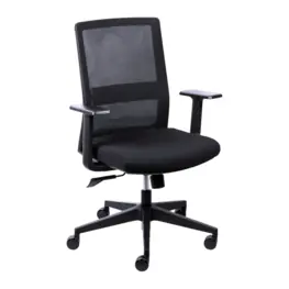 Cadeira de Escritório Ergonômica PCYES B3 Preta, Encosto Mesh, Reclinável 125 Graus, Rodízios em PU, Suporta até 120kg - PCOB3PT