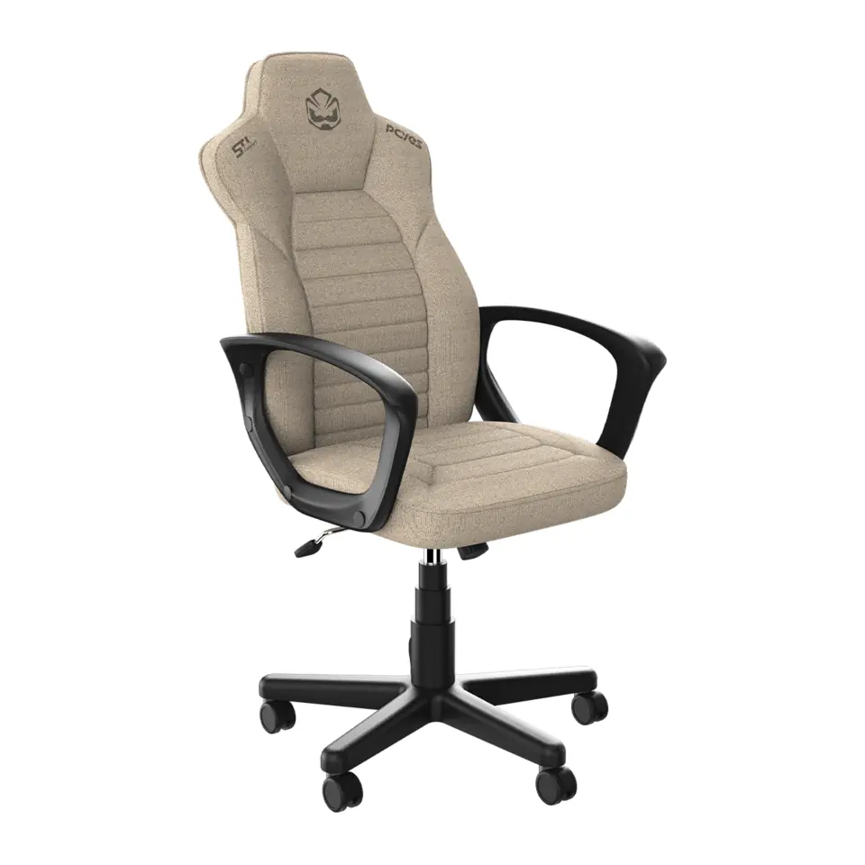 Cadeira Gamer PCYES Mad Racer STI Comfort Kalahari, Inclinação até 135 Graus, Tecido Linho, Pistão Classe 3, Suporta até 120kg - PCSTI-KR