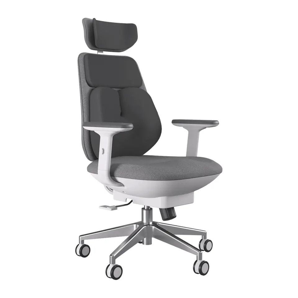Cadeira Ergonômica de Massagem PCYES Sublime x Backrobo Branca, Aquecimento Lombar, Controle por App, Braço 3D, Suporta até 120kg - PCYBRWT